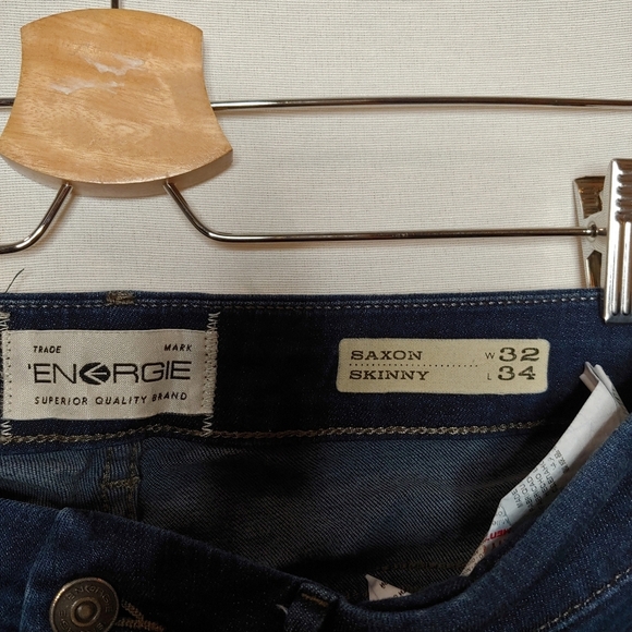 energie Saxon Skinny Jeans‎ Dark Wash 32 34 Low Waist Tight Leg Cotton Elastane - Picture 6 of 10